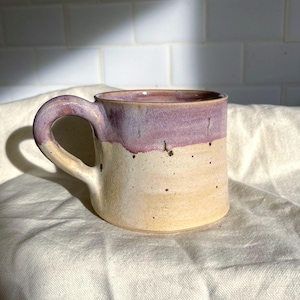 Handmade Ceramic Speckled Lilac Stoneware Tea Coffee Mug 10oz