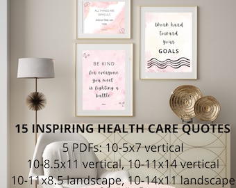 Inspirerende quote afdrukbaar voor motivatie, seniorenzorg, verpleeghuisposters, aanmoediging van verzorgers, afdrukken van gezondheidsklinieken