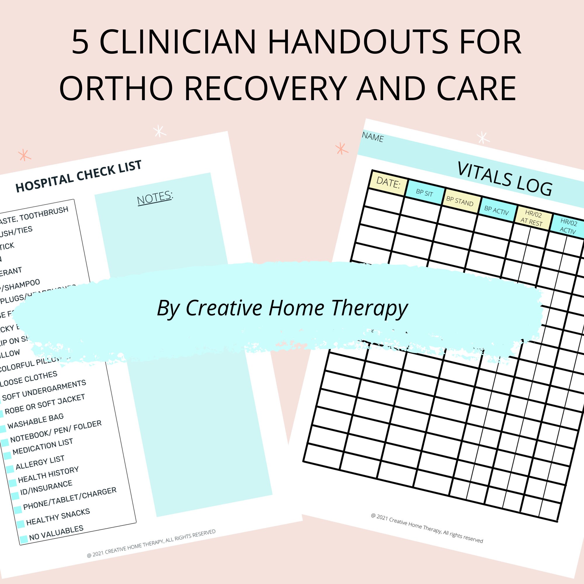 Orthopedic Surgery Recovery Health Packet for Home Care Nurse - Etsy