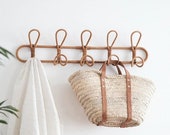 Rattan Hooks Rattan Wall Hanging Clothes Hanger Coat Hooks for wall, Hat Holder Entryway Organizer Bathroom Hooks for Towels Boho Home Decor
