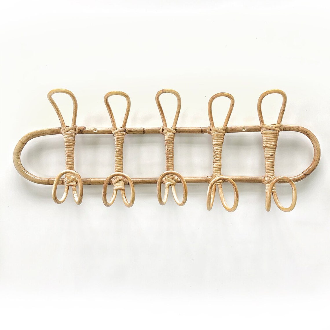 Rattan Hooks Rattan Wall Hanging Clothes Hanger Coat Hooks for Etsy