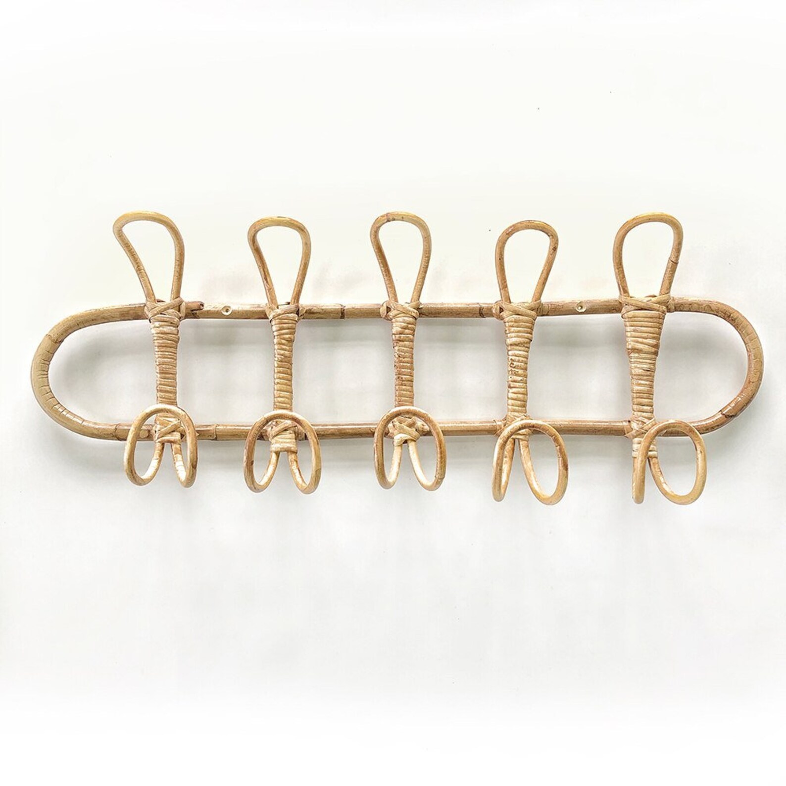 Rattan Hooks Rattan Wall Hanging Clothes Hanger Coat Hooks for Etsy