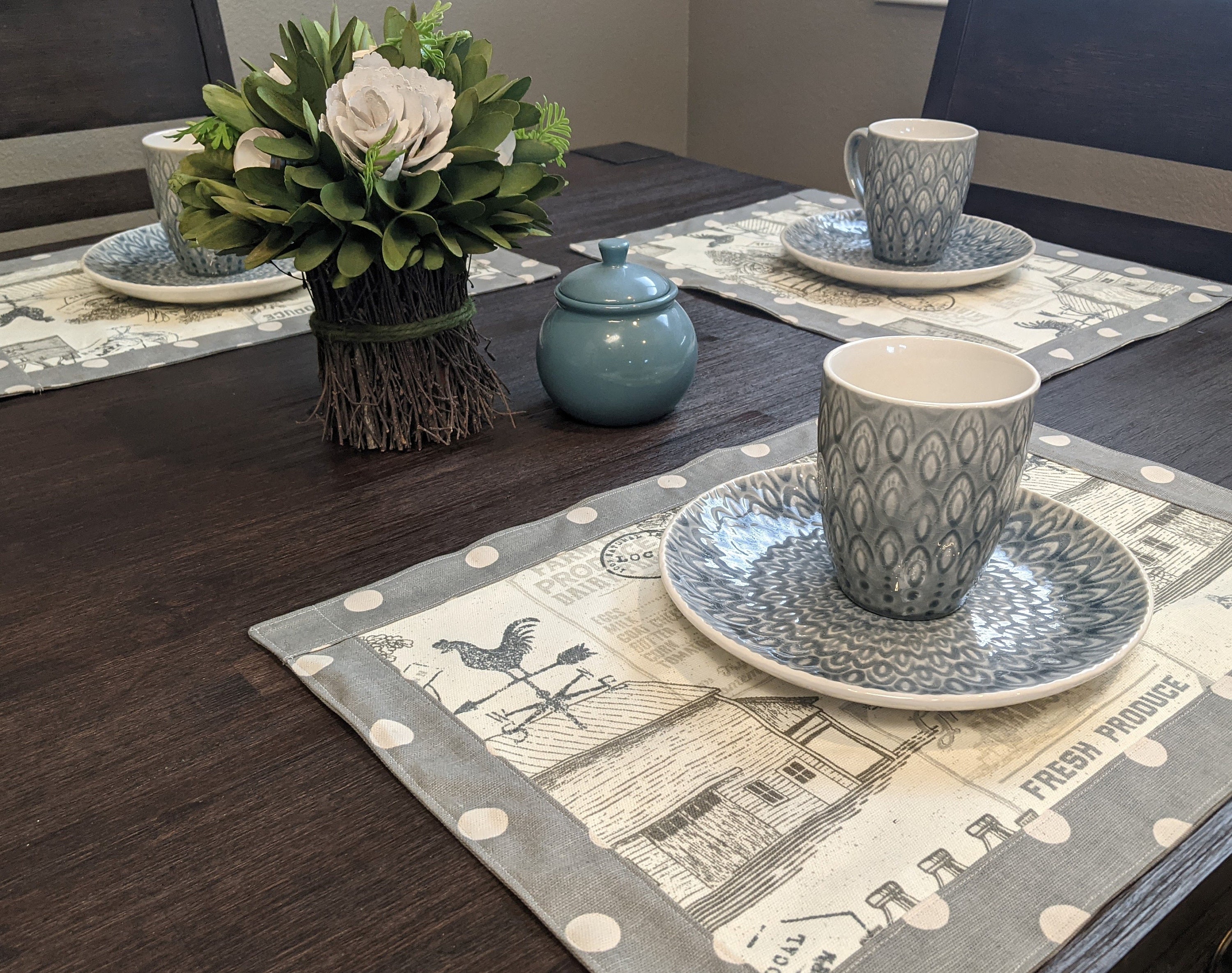 Placemat / Farmhouse Placemat / Farm Placemat / Farmhouse Mat Etsy