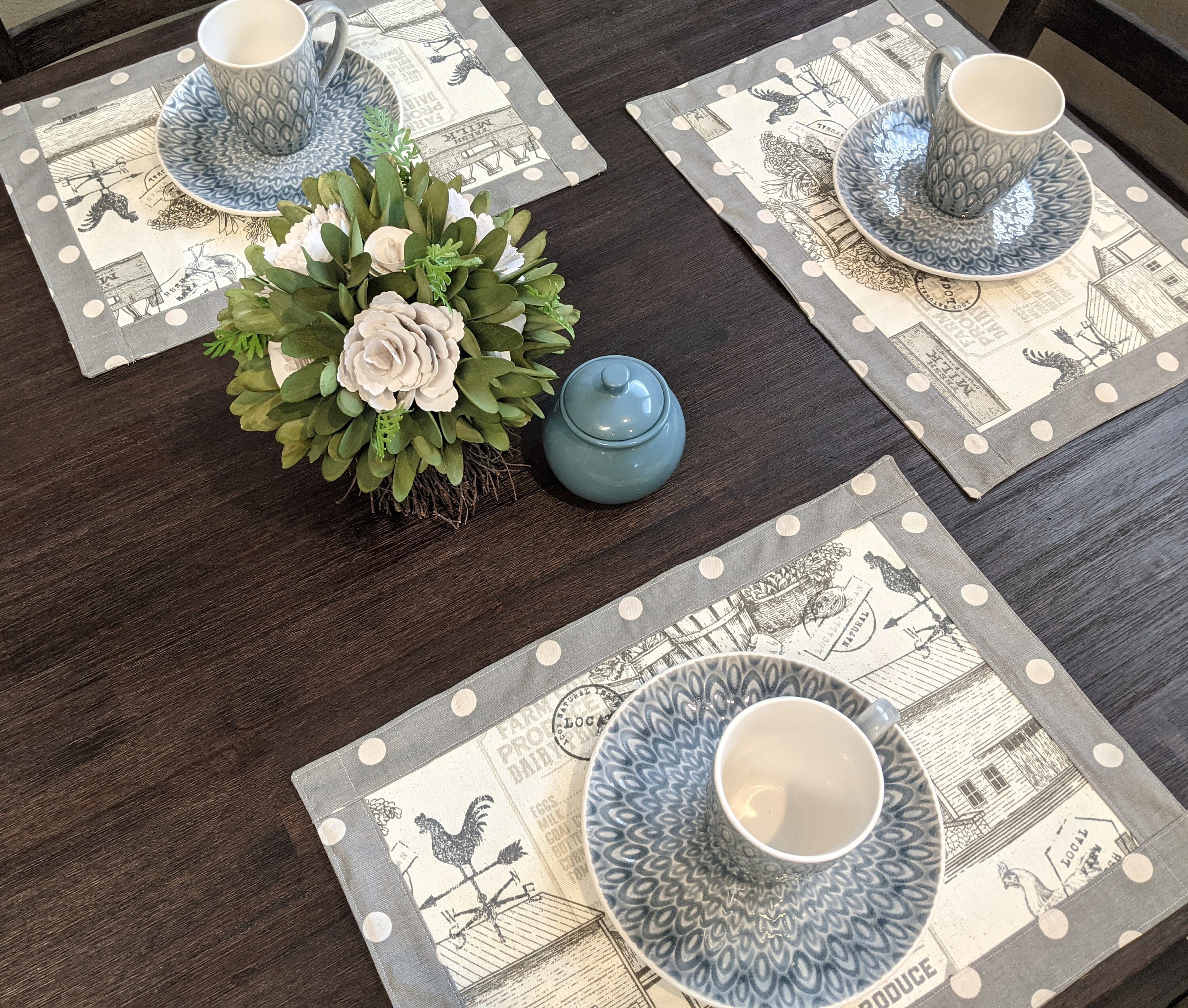 Placemat / Farmhouse Placemat / Farm Placemat / Farmhouse Mat Etsy