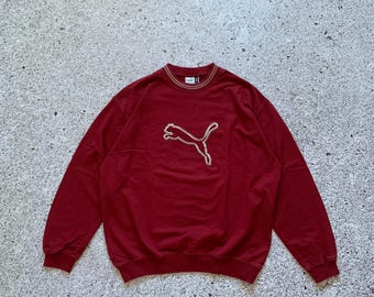 Puma Sweatshirt mit großem gesticktem Logo im Vintage-Stil
