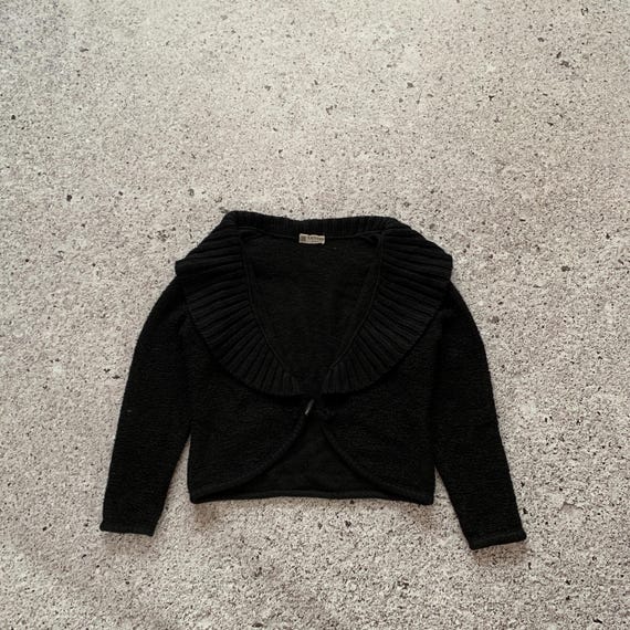 Lanvin, Lanvin Paris Mohair Cardigan Sweater Crop Top Vintage