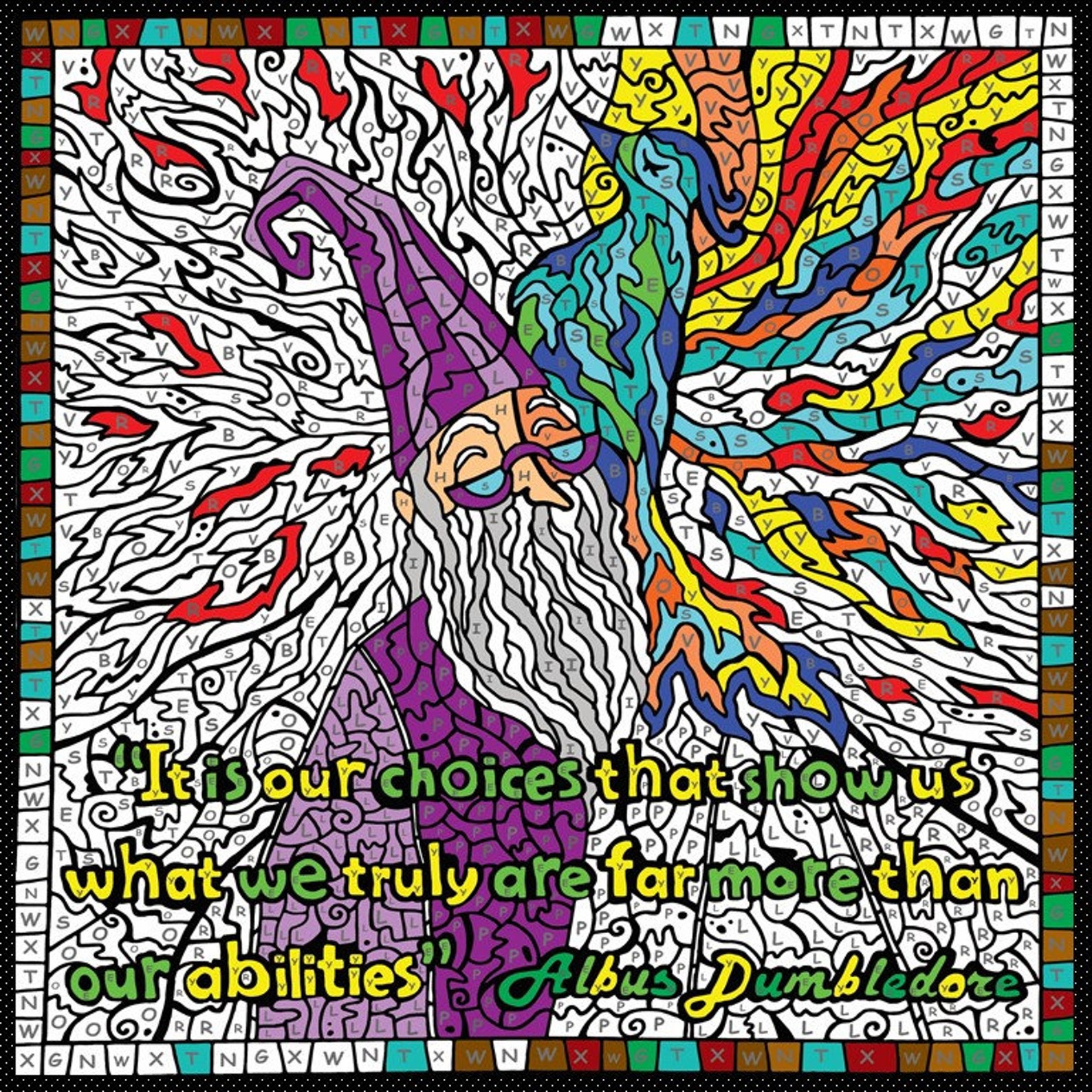 Color By Number Harry Potter Inspirations Digital Book Etsy