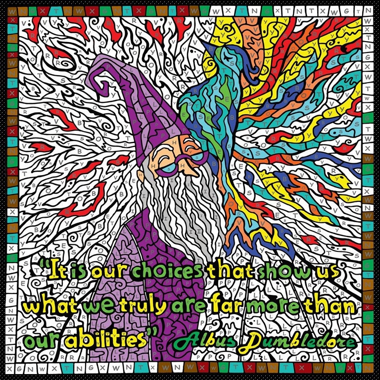 Color By Number Harry Potter Inspirations Digital Book | Etsy