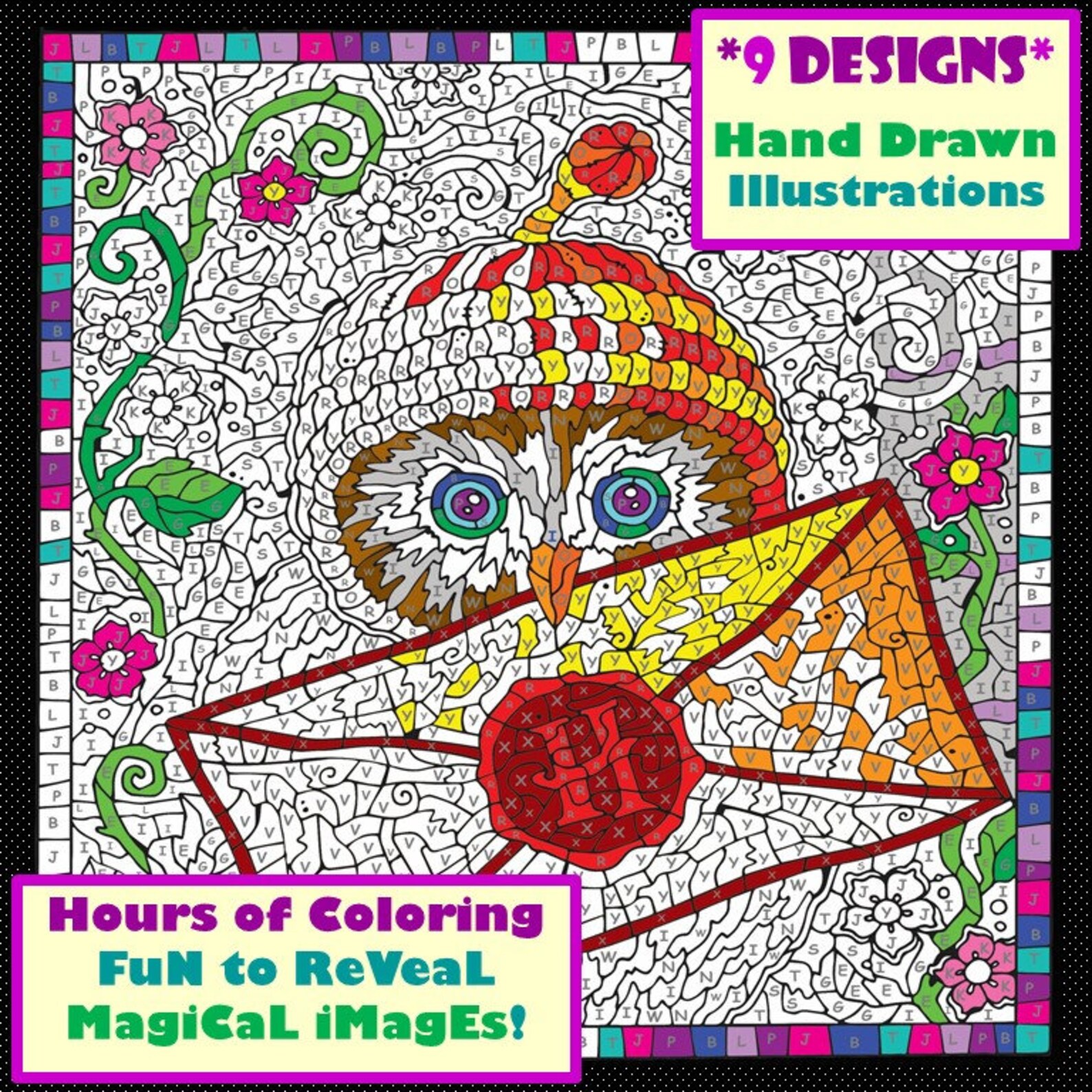 Color By Number Harry Potter Inspirations Digital Book Etsy