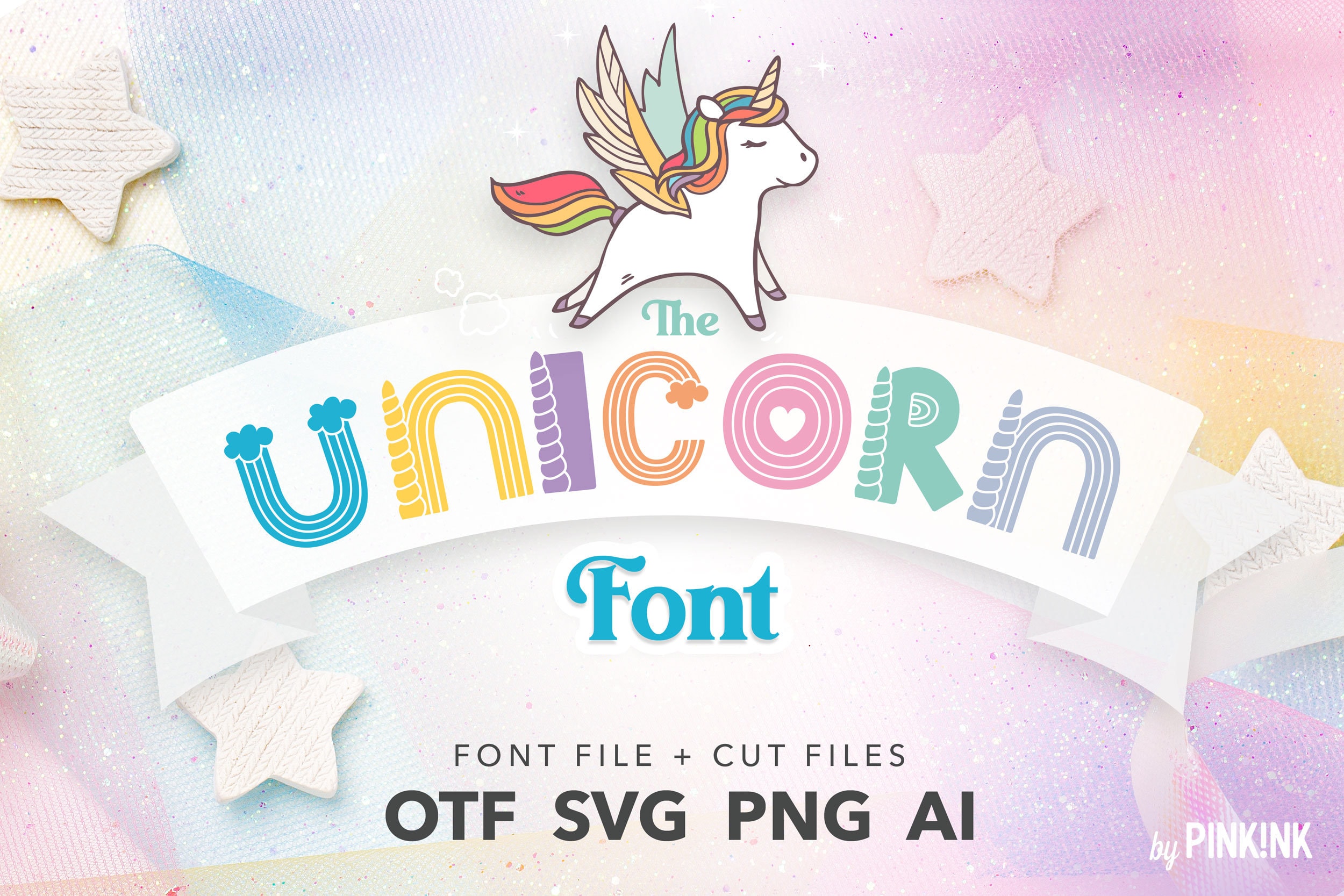 The Unicorn Font & Svgs 2 in 1 over 70 Files Including 37 SVG Etsy UK