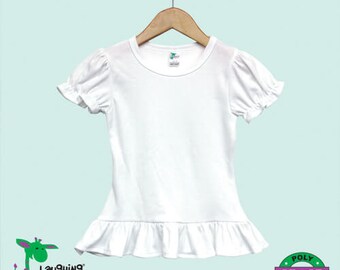 girls long sleeve ruffle shirt