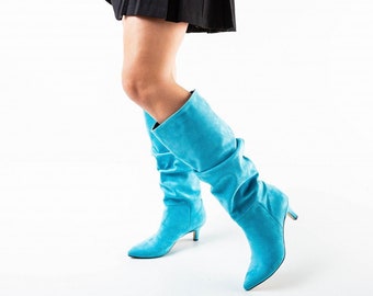 light blue boots
