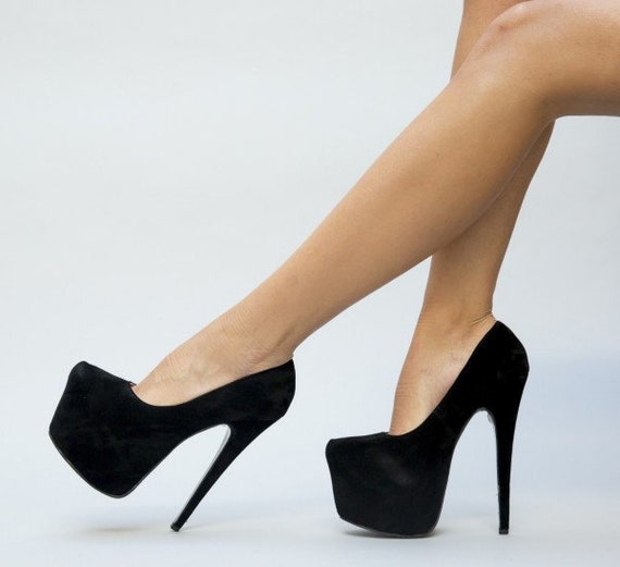Lib 7 Inch Super Heels Peep Toe Ankle Strap Patent Platform Sandals -  Bisque in Sexy Heels & Platforms - $65.99