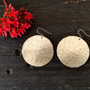 Handmade small silver hoops, Hammered silver hoops, Minimalist silver hoops, Handmade small hoops, Modern silver earrings