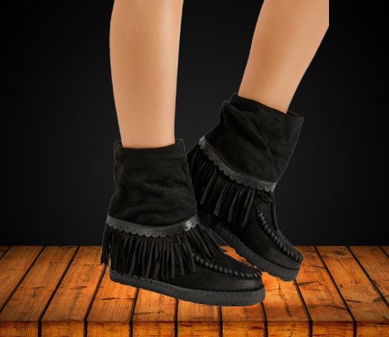 Suede slouch boots