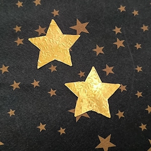 Handmade Brass Star Earrings, Boho Witch Earrings, Hammered Metal