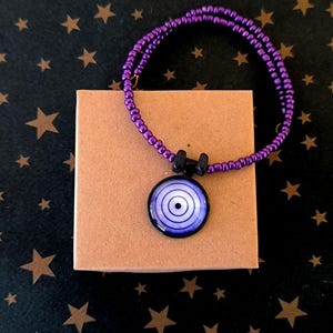Handmade purple beaded necklace, purple twister necklace, Ethnic choker, Gothic metallic purle necklace, Modern purple necklace