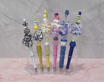 HAZBIN HOTEL - Handmade beaded Angels/Heavenly Citizens Pens -  Emily | Lucifer | Lute | Exorcist Angel | St Peter | Abel | Adam