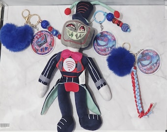 Hazbin Hotel - Hand-designed Vox/Media Overlord Keychain/Bag Charm