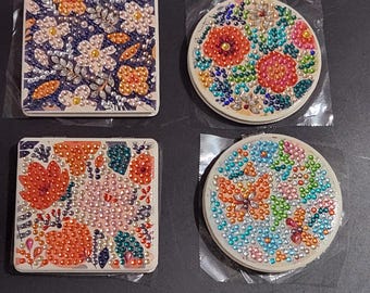 Beautiful, Elegant Handmade 5D Diamond Art Compact Mirror