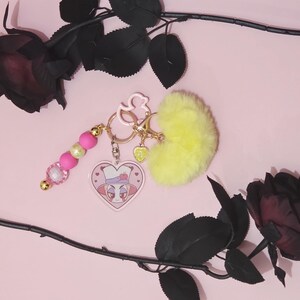 Hazbin Hotel Love Themed Keychains/Bag Charms - Alastor | Angel Dust | Lucifer | Vox & Valentino image 17