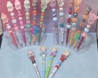Handmade Beaded Monster Pens: Refillable Unique Pens