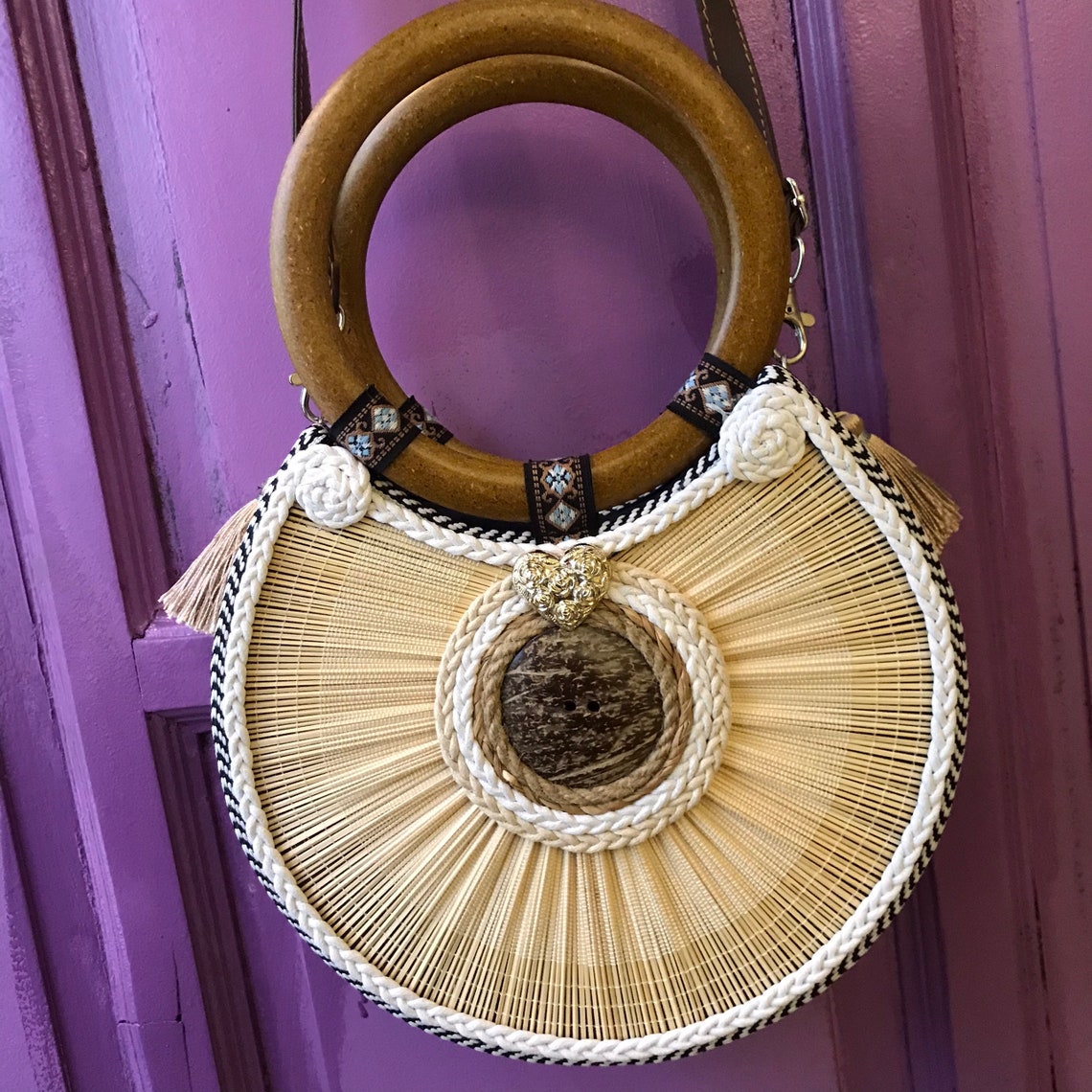 Bamboo flower bag for women handmade made in Vietnam | Etsy
