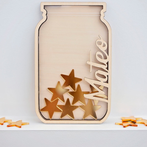 Personalised Reward Jar with 20 Acrylic Stars