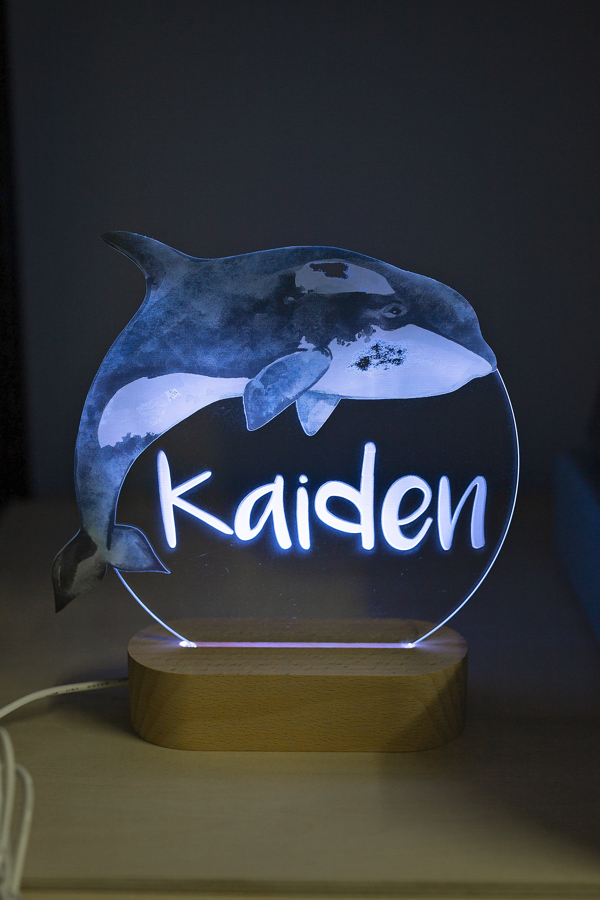 Personalized Night Led Lamp Whale Etsy Australia
