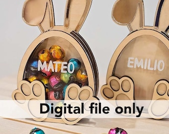 File digitale - Uovo di Pasqua personalizzato per uova di cioccolato - file di taglio laser, file vettoriale - DOWNLOAD IMMEDIATO - Uso commerciale