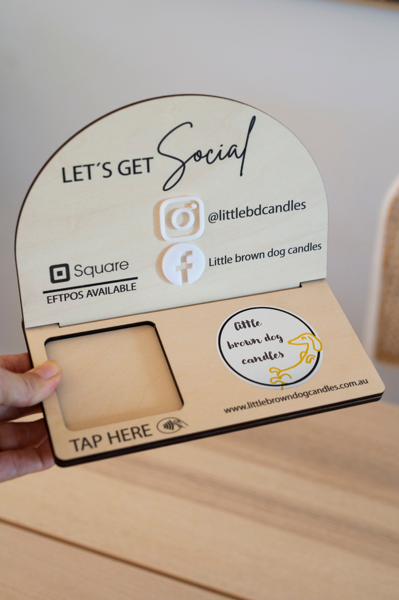 Square Reader Dock Payment Station Social Media Sign Custom Etsy