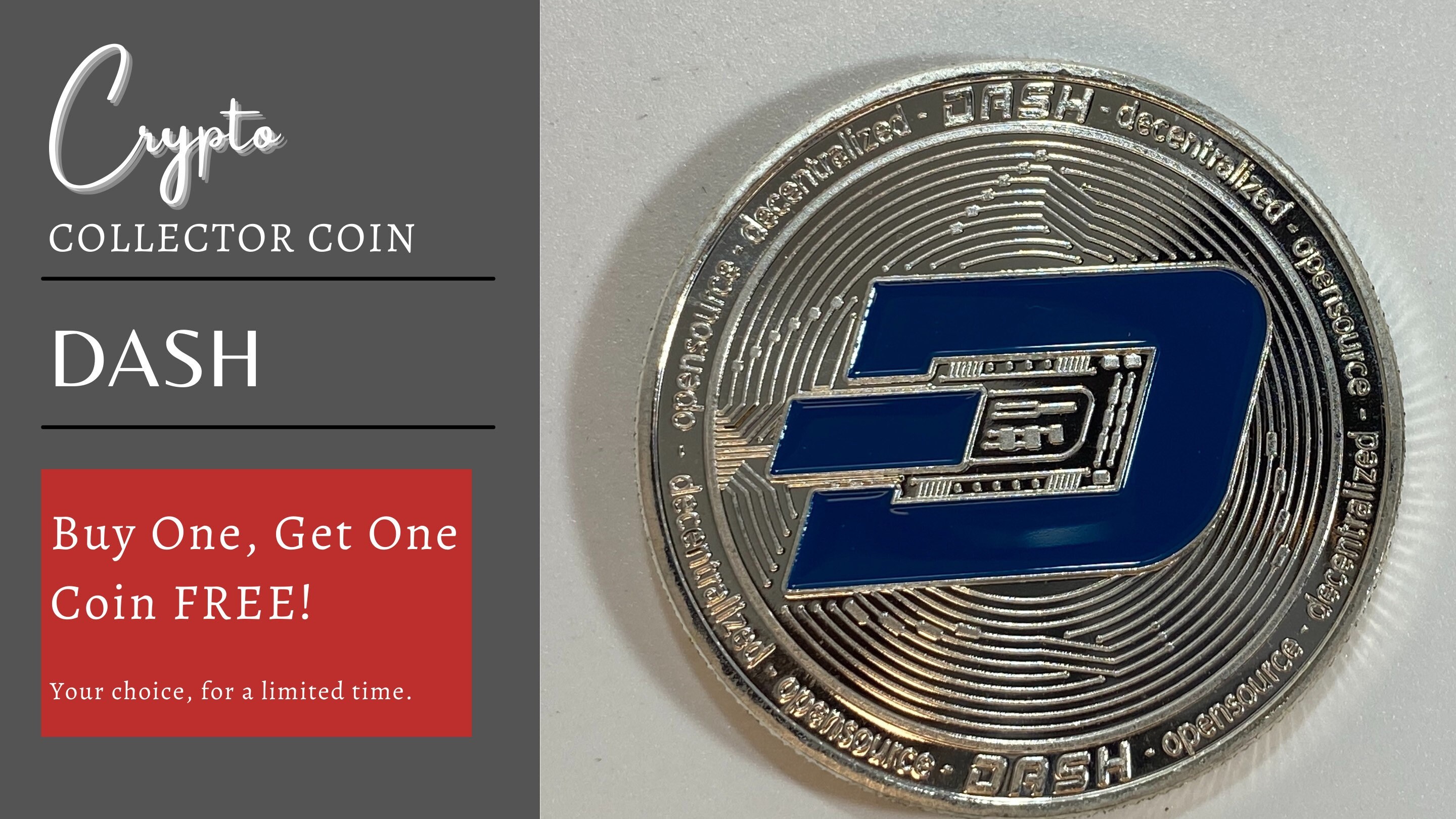 DASH COIN, Cryptocurrency Commemorative Collectors Coin - Iron With  Gold/silver Plating - Etsy