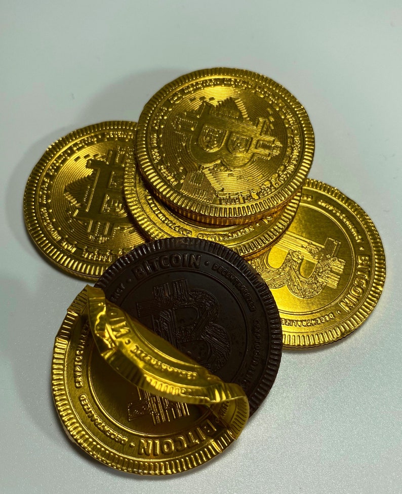 Bitcoin Chocolate Coins Bitcoin Chocolate in Bulk Quantities, Great for Bitcoin parties and cakes zdjęcie 4