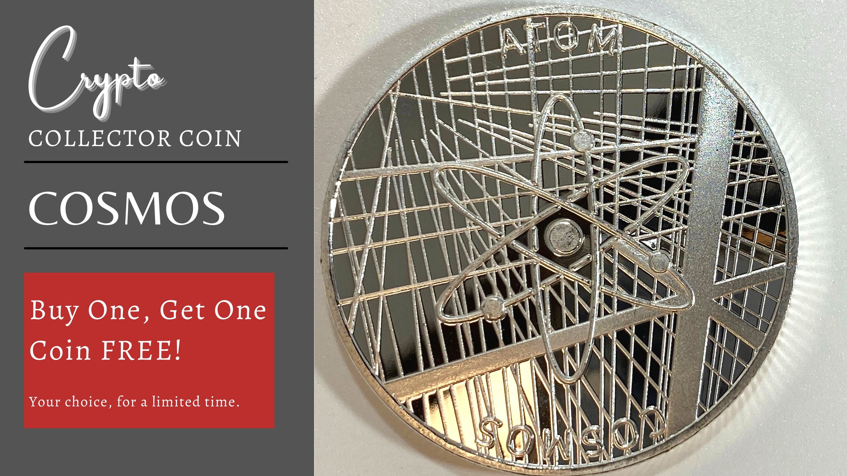 COSMOS COIN, ATOM Coin, Crypto-monnaie Commémorative Collectors Coin - Fer  avec placage or/argent - Etsy Canada