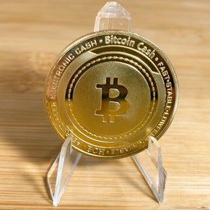 Moeda BITCOIN CASH, Moeda BCH, Moeda Comemorativa de Colecionadores de Criptomoeda - Ferro com banho de ouro/prata