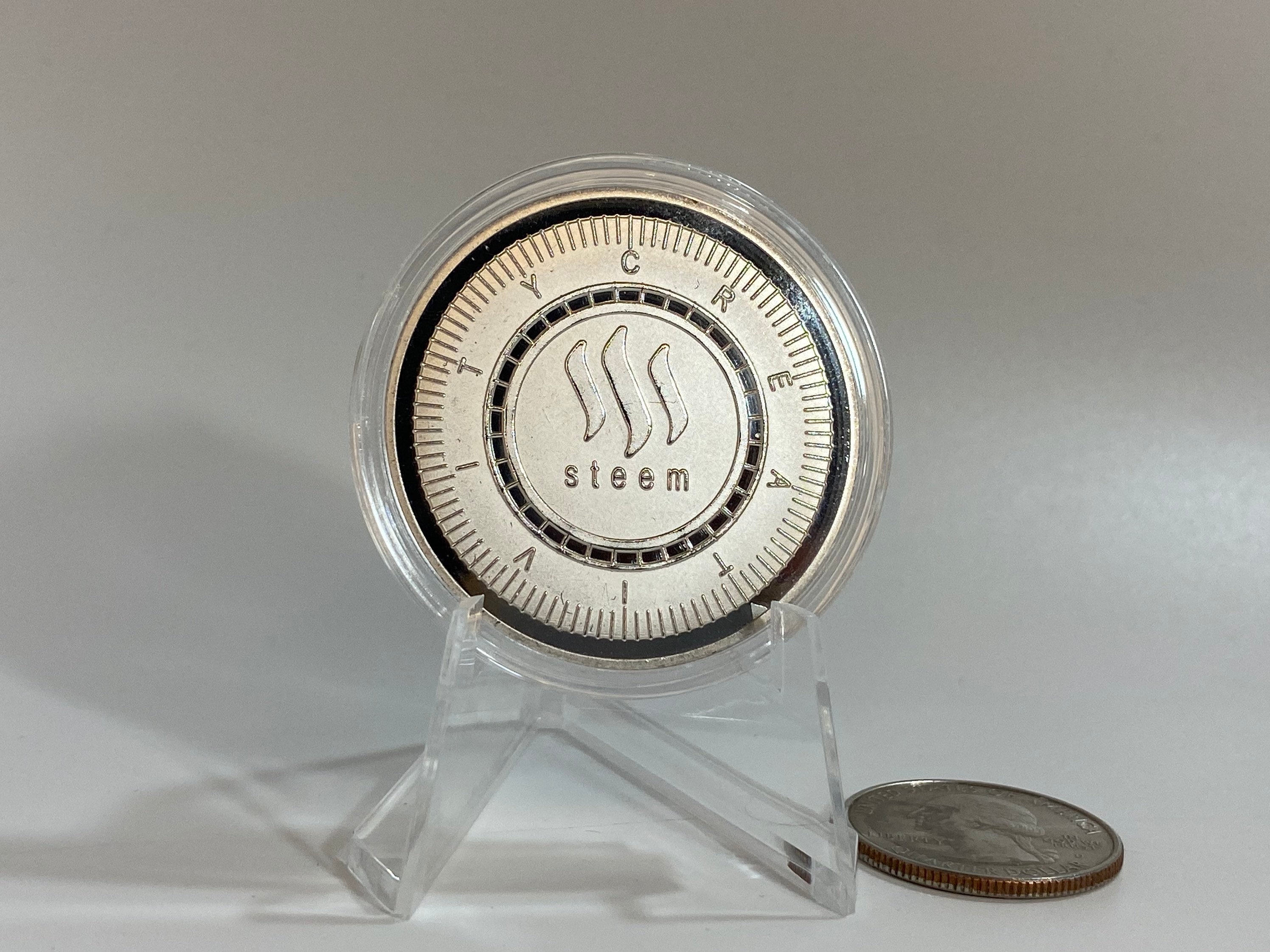 STEEM Coin, Cryptocurrency Commemorative Collectors Coin - Iron With  Gold/silver Plating - Etsy Ireland