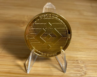 BINANCE COIN, BNB Coin, Cryptocurrency Commemorative Collectors Coin - Iron with gold/silver plating