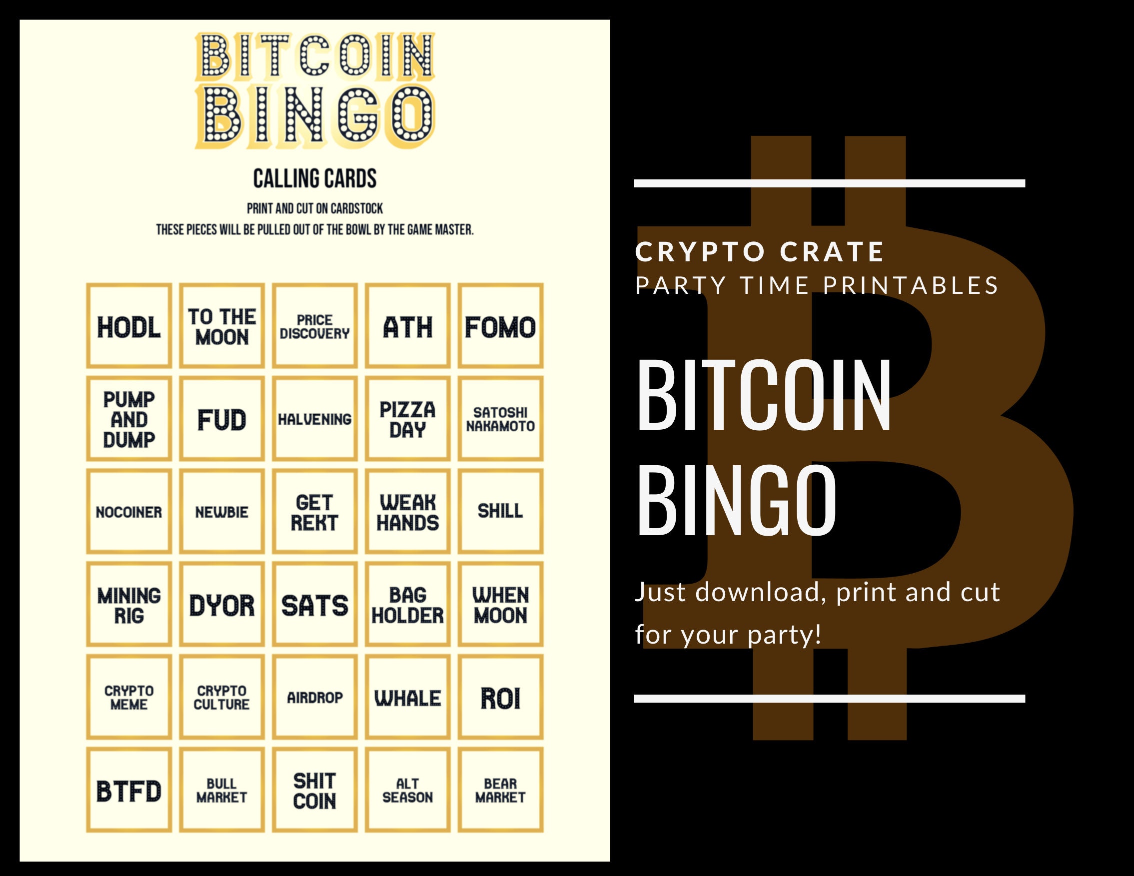 Bitcoin Bingo Downloadable and Printable for Bitcoin Party - Etsy UK