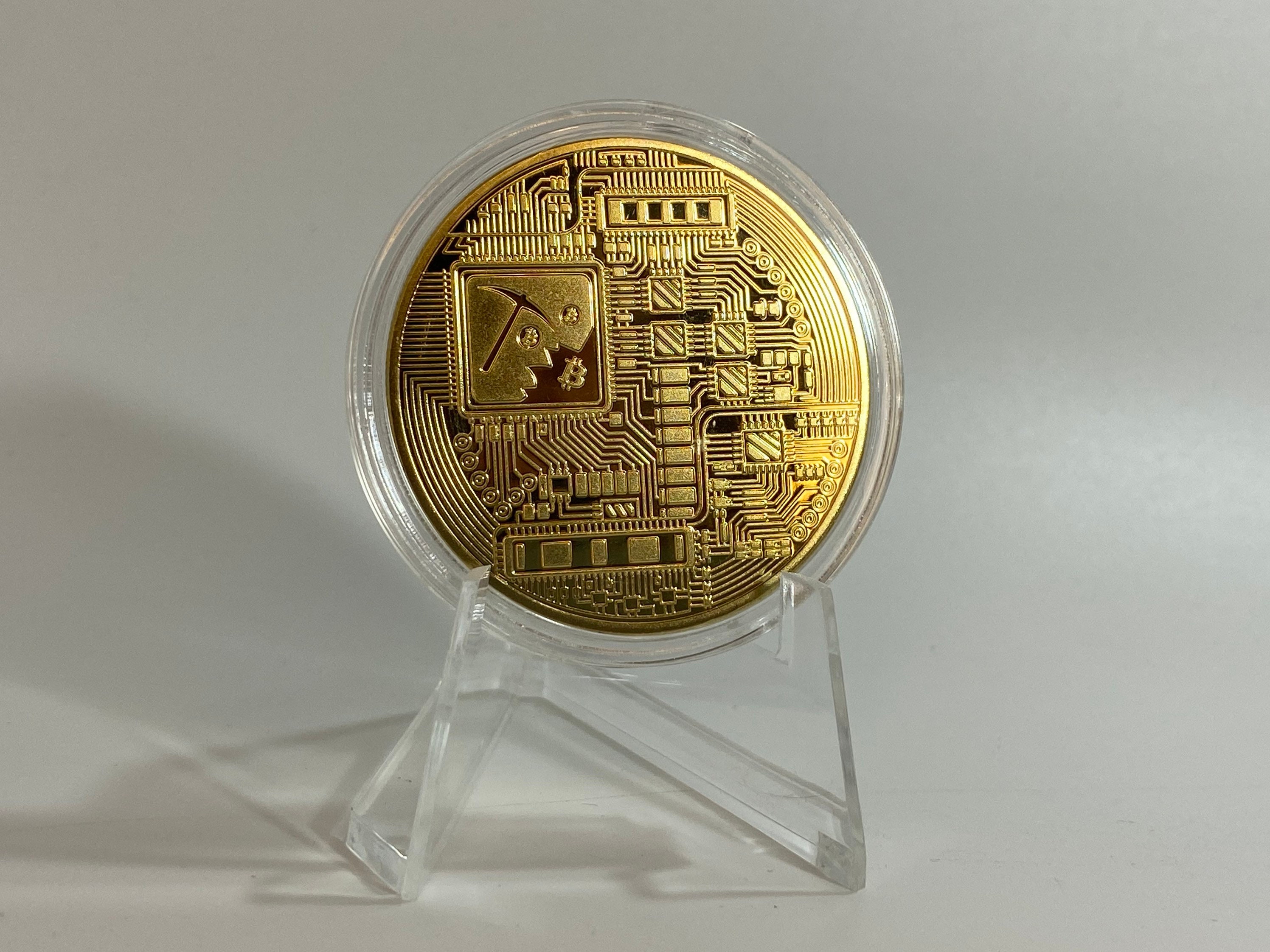 BTC Commemorative Gold Plated Collector Coins 2 Pack 2-Pack Bitcoin  Commemorative Coins - Gold Plated BTC Tokens For Collectors & Crypto  Enthusiasts Bitcoin Coins