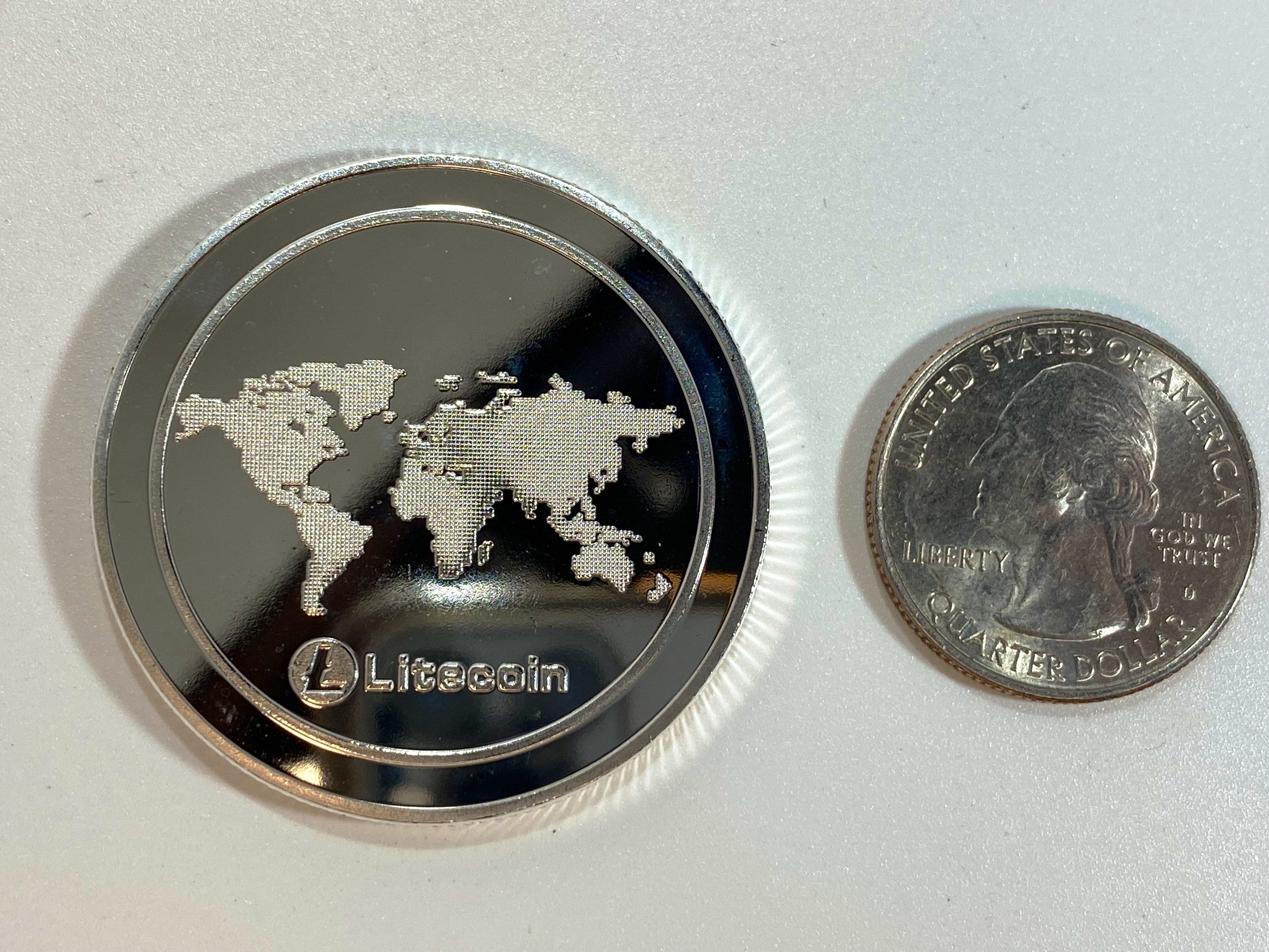 LITECOIN Coin, LTC Coin, Cryptocurrency Commemorative Collectors Coin -  Iron With Gold/silver Plating - Etsy