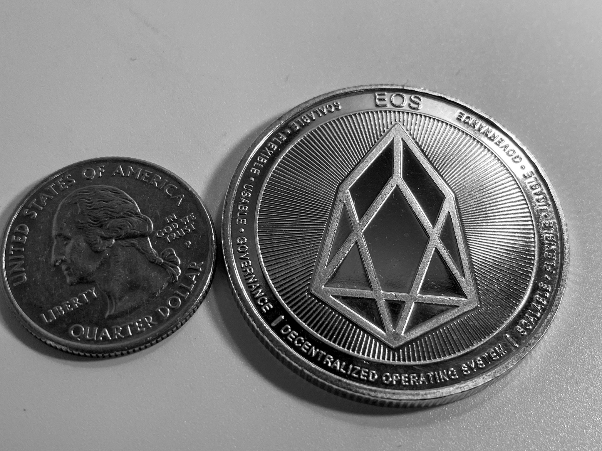 EOS COIN, EOS Coin, Cryptocurrency Commemorative Collectors Coin - Iron  With Gold/silver Plating - Etsy Canada