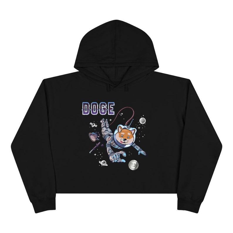 Dogecoin Womens Crop Hoodie