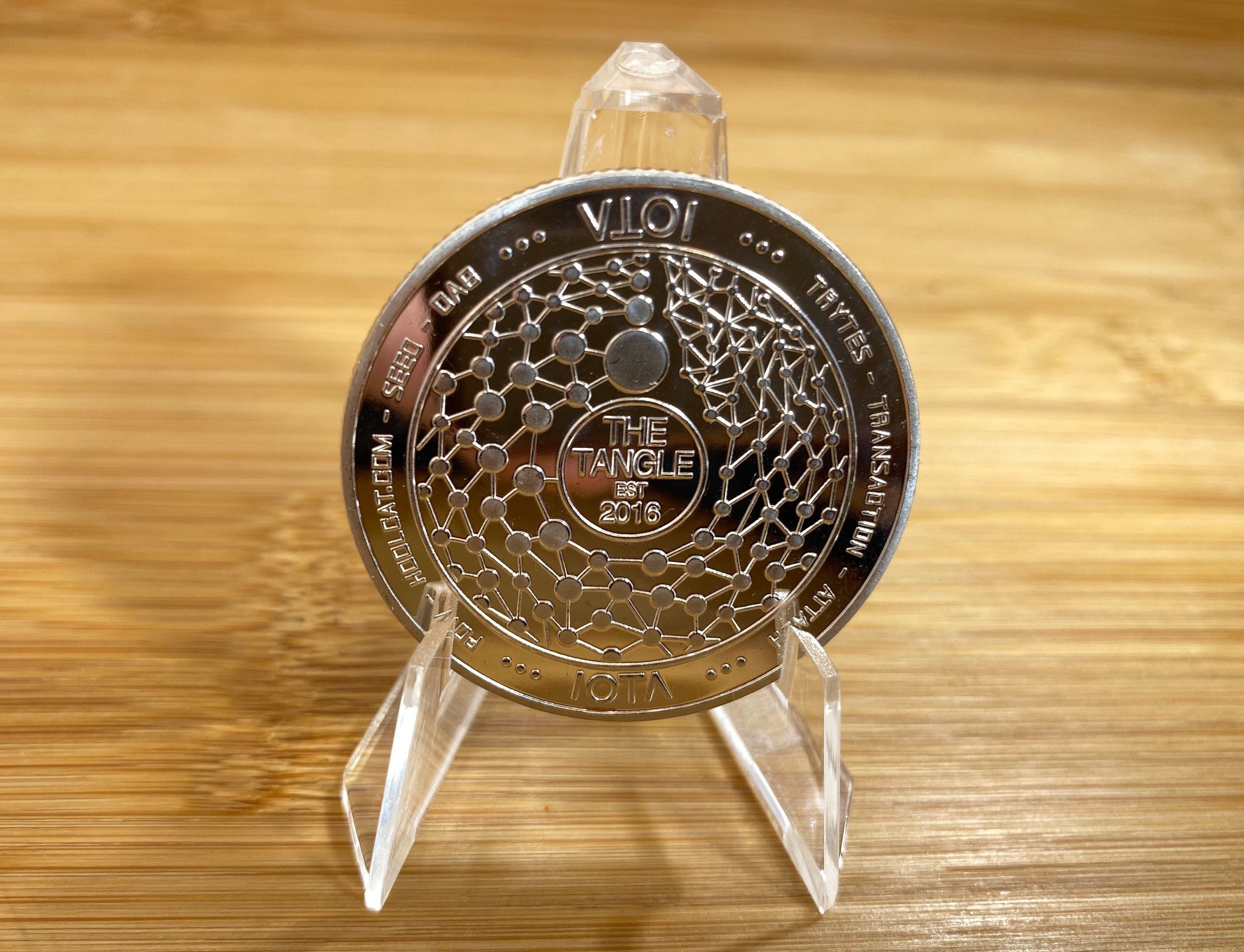 IOTA Coin, Cryptocurrency Commemorative Collectors Coin - Iron with gold/silver plating