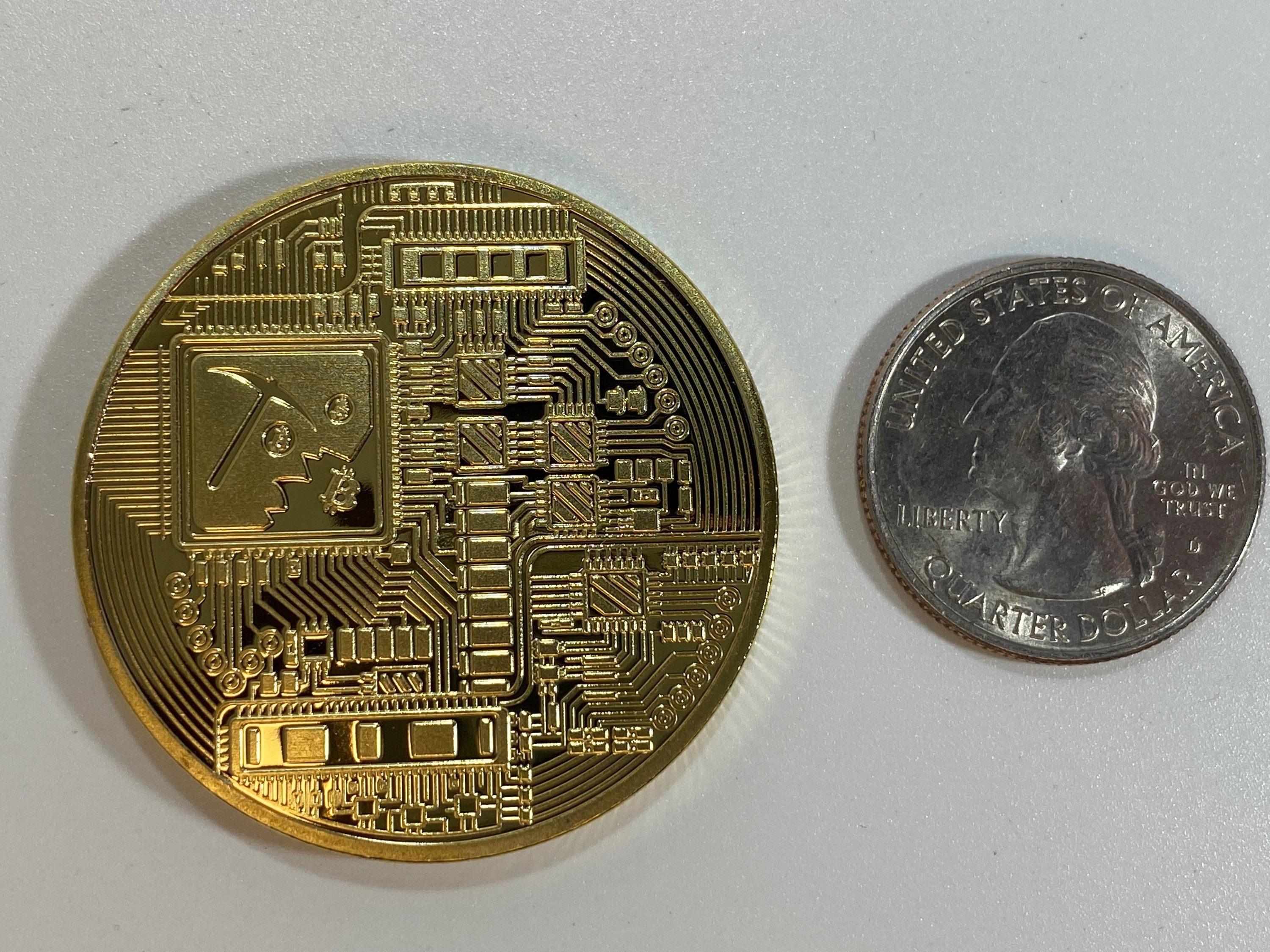 Gold-Münzen Aus Irland 24K Gold Bitcoin Kryptowährung Münze Sammlerstück  Plakette & Souvenir Bitcoin Breakout
