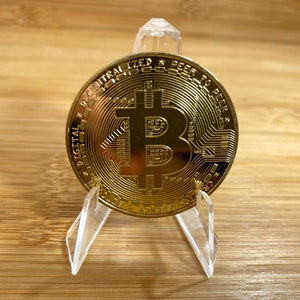 BITCOIN COIN, BTC Coin, Moeda Comemorativa de Colecionadores de Criptomoedas - Ferro com banho de ouro/prata
