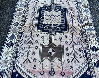 Hand-knotted Oriental Rug, Vintage, 8’4”X5’