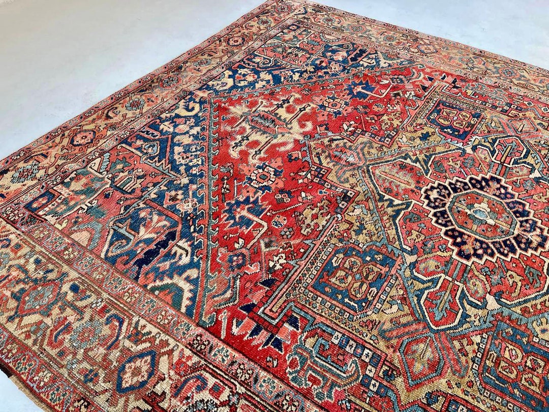 Antique Hand-knotted Oriental Rug | Circa 1930 | 11’10”X9’5” - Etsy