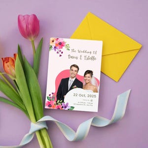 Florale Hochzeitseinladung zum Ausdrucken | Sofortiger Download Digitales Produkt | Boho Einladung Vorlage | Bearbeitbare rustikale Karte | Bearbeitbares Vorlagenset