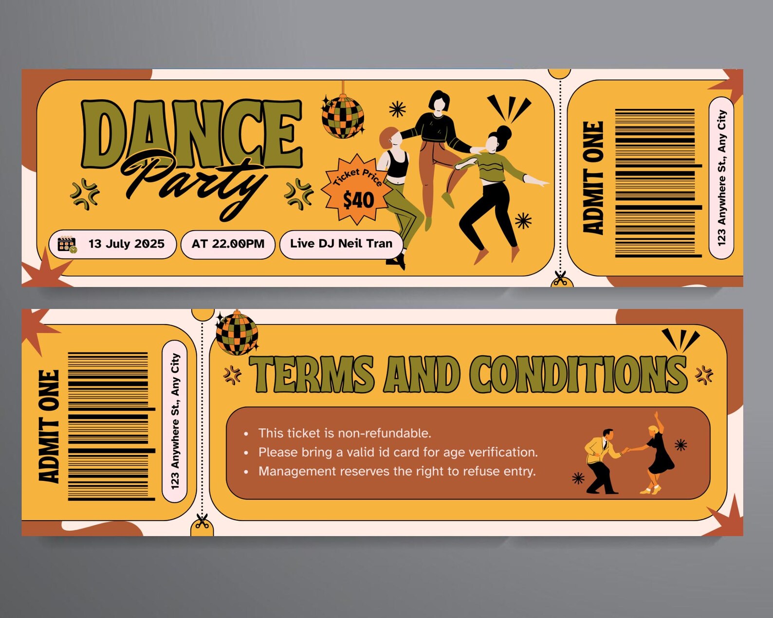 Digital Download Event Ticket | Printable Admission Pass | Instant ...