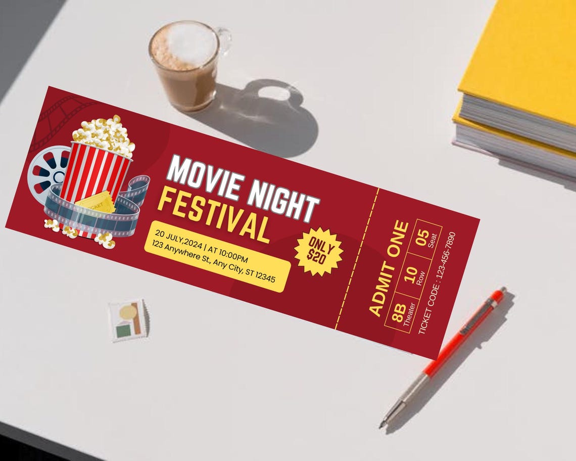 Digital Download Event Ticket | Printable Admission Pass | Instant ...